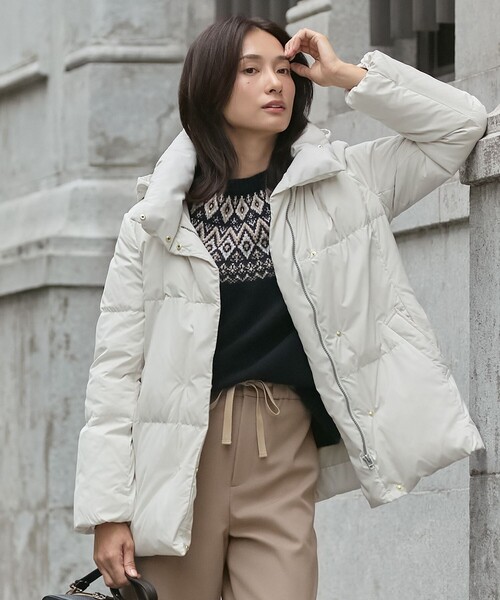 ダウンコート ダウンジャケット 「洗える」ブラッシュドマルチポリ