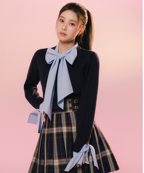 SNIDEL（スナイデル） ニット セーター ボウタイドッキングニットプル