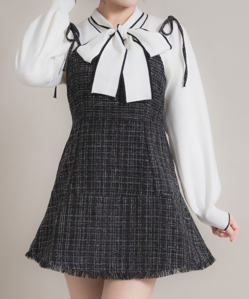 DearMyLoveRose（ディアマイラブローズ） ワンピース ラメツイード
