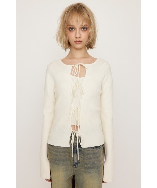 SLY（スライ） ニット セーター 「キャミ付き」MANYWAY RIBBON KNIT