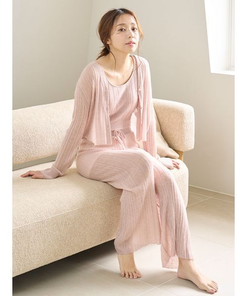 SNIDEL HOME パジャマ ルームウェア シアーカーディガン レディース