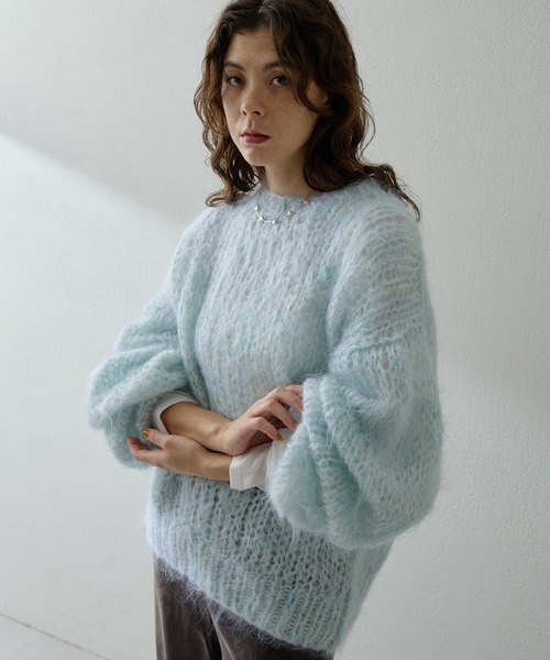 Whim Gazette（ウィム ガゼット） ニット セーター ハンドクルーニット