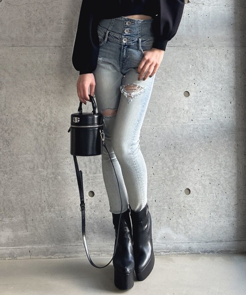 GYDA（ジェイダ） ジーンズ デニム デニムパンツ ハイウエストバック