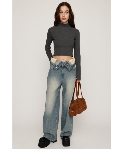 SLY（スライ） ジーンズ デニム デニムパンツ LAYERED STRAIGHT DENIM