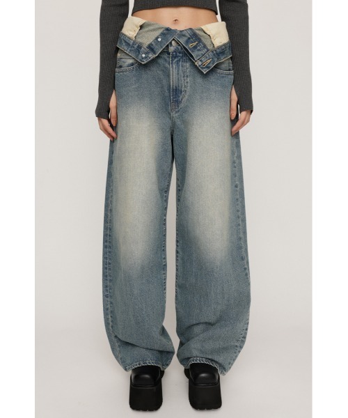 SLY（スライ） ジーンズ デニム デニムパンツ LAYERED STRAIGHT DENIM