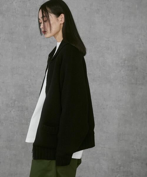 THE STANDARD カーディガン THE STANDARD/カウチンニットカーディガン