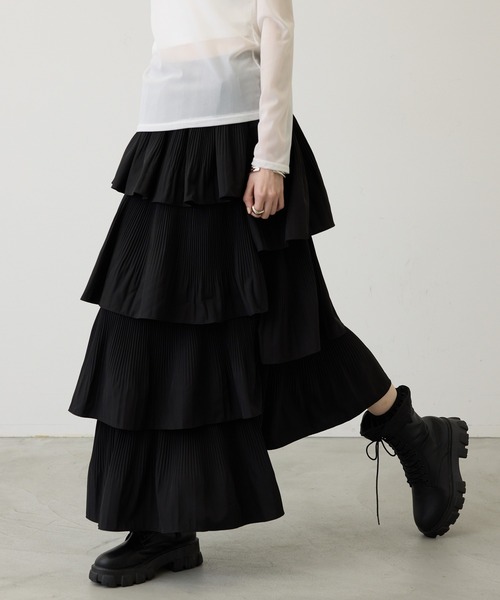 SEN TOKYO スカート イレギュラーデザインティアードスカート