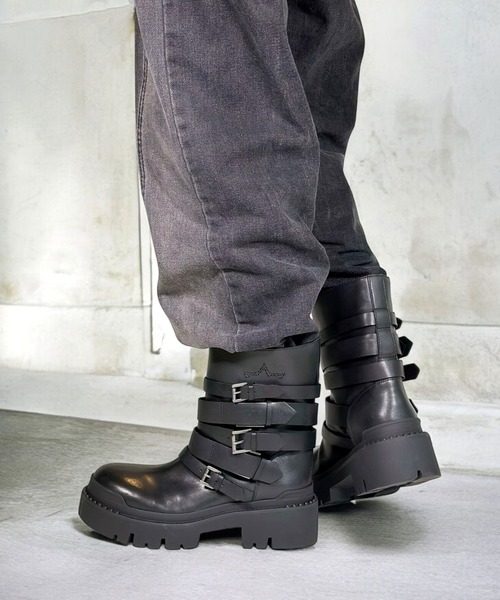ASH（アッシュ） ブーツ ASH/アッシュ「NIKI」ベルトコンバットブーツ