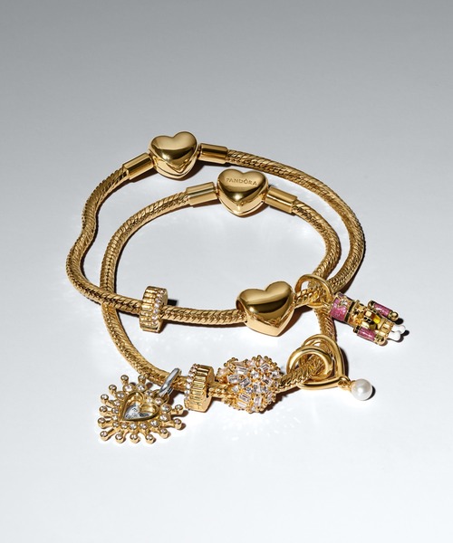 PANDORA（パンドラ） チャーム スパークリング ハート ゴールド