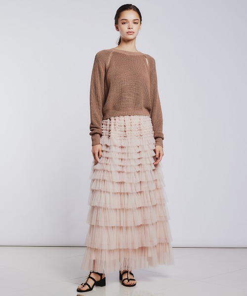 Sov. ニット セーター カットアウトニットプルオーバー レディース