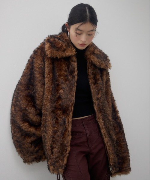 SLY（スライ） ブルゾン アウター BIG COLLAR FUR COAT ビッグカラー