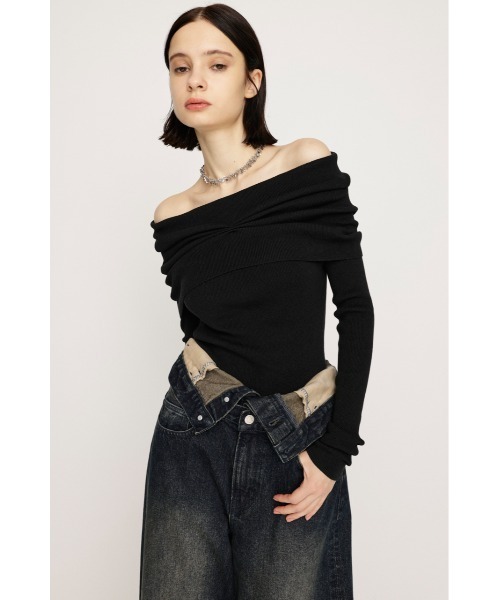 SLY（スライ） ニット セーター OFF SHOULDER KNIT TOPS オフ