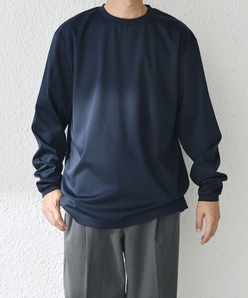 SHIPS any tシャツ any: スムースコットン クルーネック Tシャツ (ロン