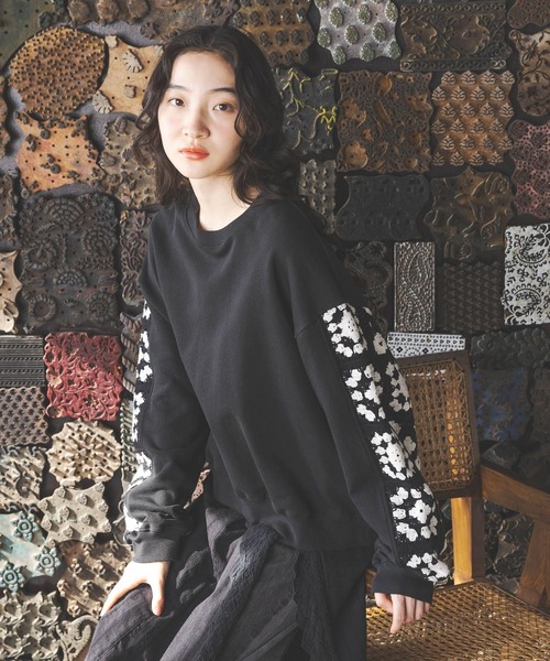 niko and…（ニコアンド） トレーナー スウェット クロシェコンビプル