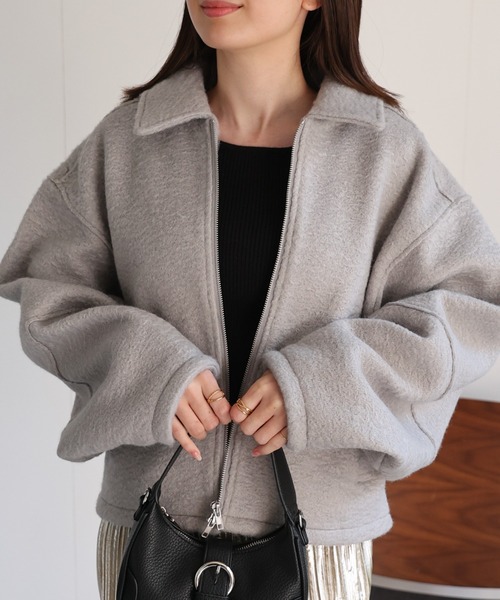 sakishimatokyo ブルゾン アウター ブークレステンカラー ダブルジップ