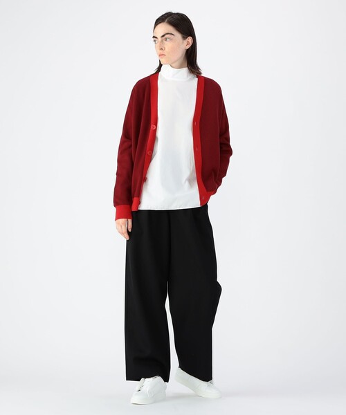 CABaN（キャバン） カーディガン コットンカシミヤ バイカラーVネック