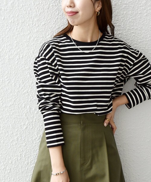 SHIPS any tシャツ any:「吸水速乾」ラウンドヘム ロングスリーブ