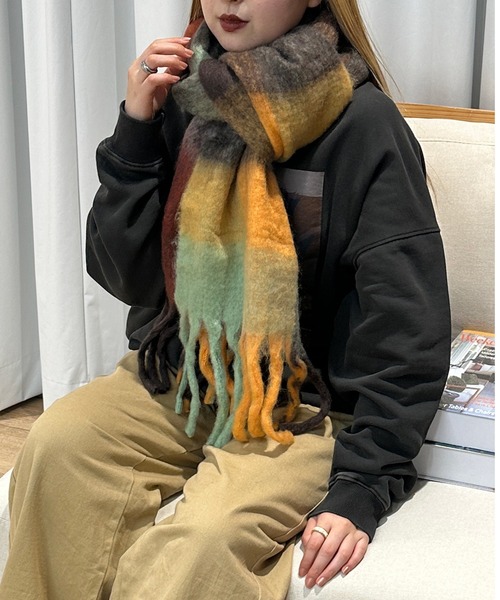 kutir（クティール） マフラー ストール kutirlune／マルチチェック