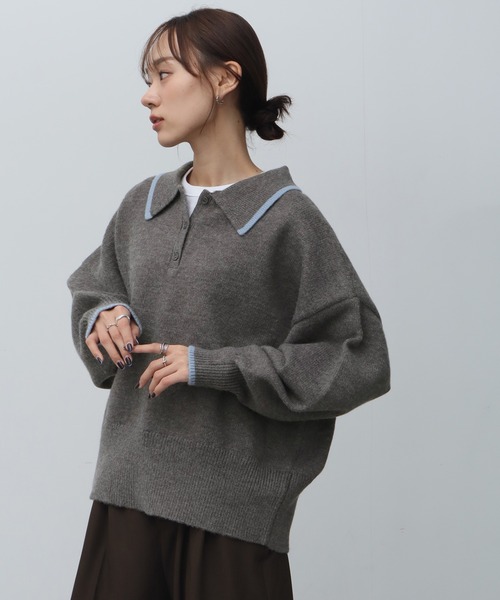 NOGLE ニット セーター 「NOGLE/ノグル」オーバーポロニット