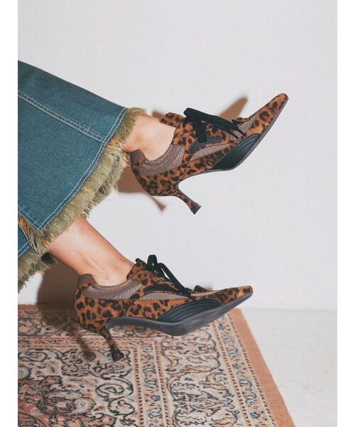 EVRIS（エヴリス） パンプス スウェードポインテッドスニーカーヒール