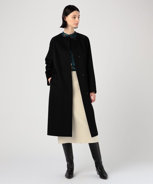 TOMORROWLAND collection ノーカラーコート コート ピュアカシミヤ