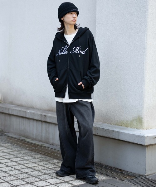 WEGO（ウィゴー） パーカー WEGO/グラフィックロゴダブルZIPパーカー