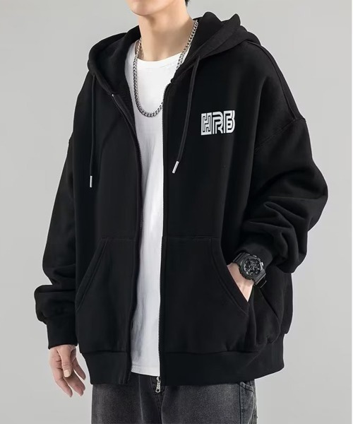 NEW GENTLEMAN パーカー HRB オーバーサイズ ジップアップパーカー