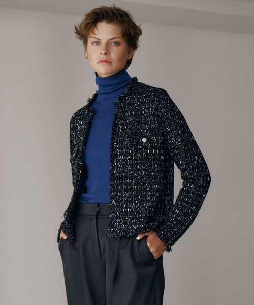 ICB（アイシービー） カーディガン ルレックスニットツイード