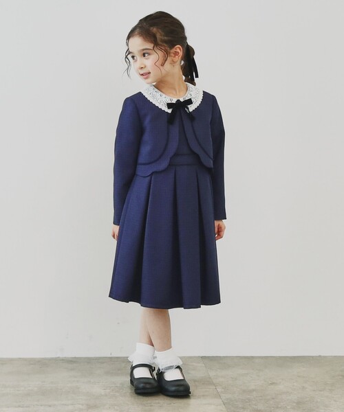 THE SHOP TK ワンピース 「120−130」ネイビーワンピース＆ジャケット