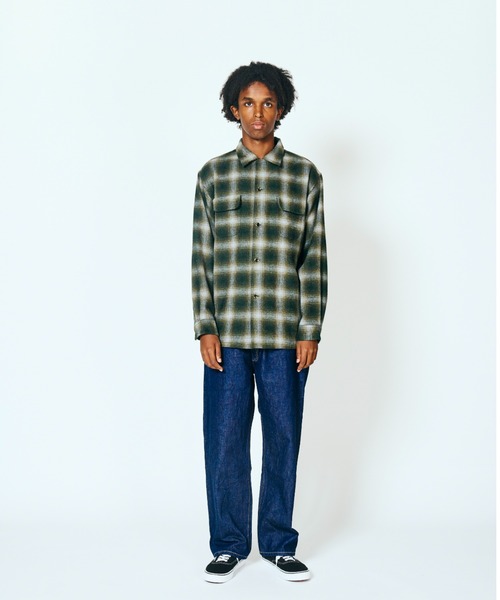TOWNCRAFT（タウンクラフト） シャツ WOOL CHECK LOOP COLLAR SHIRTS