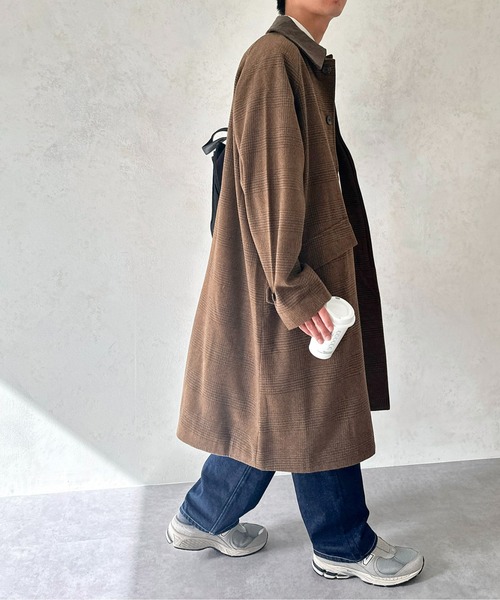 CPCM（シーピーシーエム） ステンカラーコート コート 襟コーデュロイ