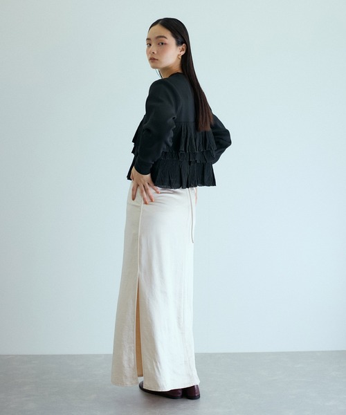 ADAM ET ROPE'（アダムエロペ） カーディガン 「サステナブル」フリル