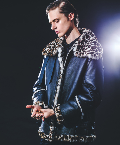 5351 POUR LES HOMMES 革ジャン ライダース 「25A/W」B-3 ムートン