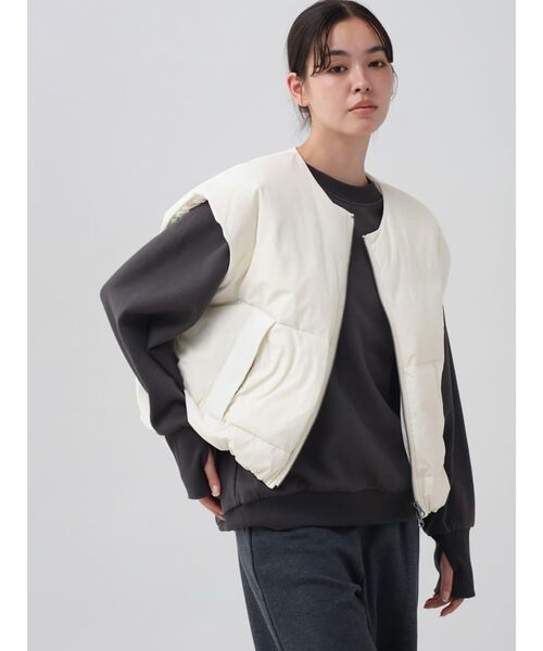 YORT ダウンベスト ベスト ダブルジップダウンベスト レディース