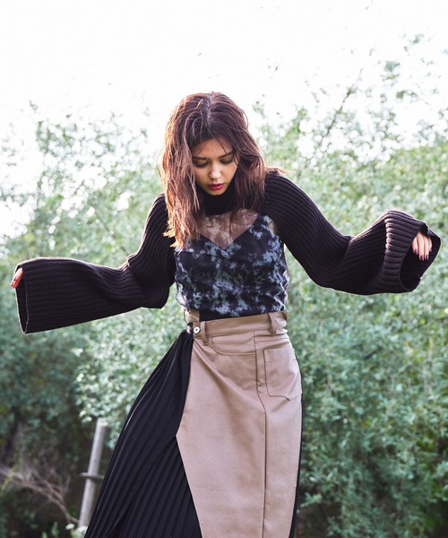 SPIRALGIRL（スパイラルガール） スカート サイドプリーツアシメロング