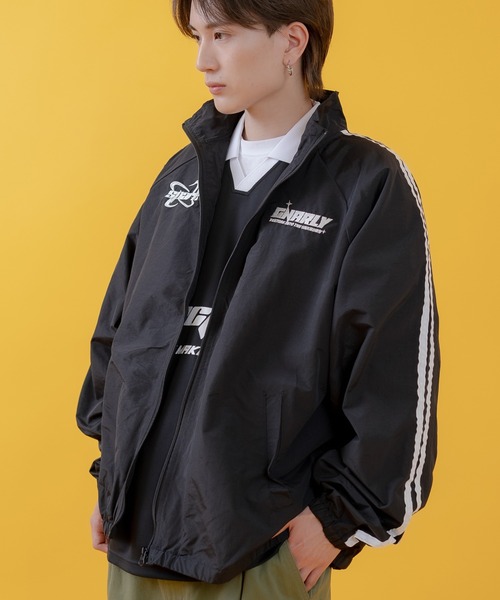 improves（インプローブス） ナイロンジャケット 袖ライン ラグラン