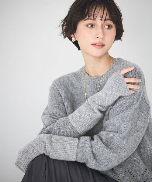 23区（ニジュウサンク） アームカバー ピュアカシミヤ アーム