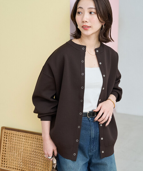 CLANE（クラネ） ニットカーディガン 1 ブラウン レディース