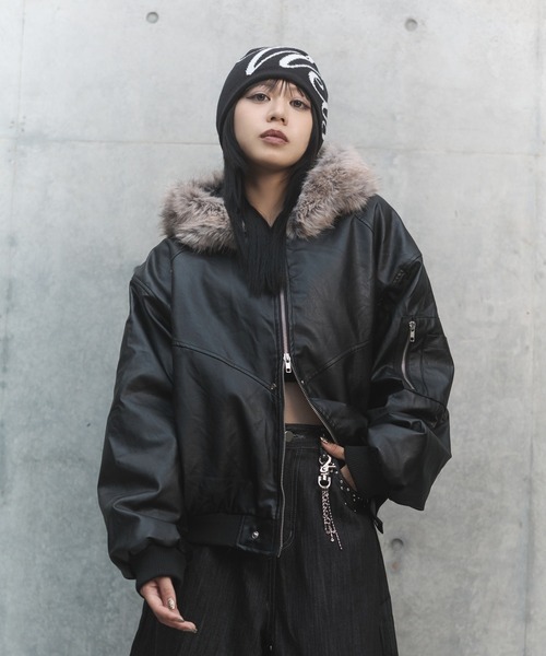 ブルゾン アウター N2B合皮ジャケット レディース メンズ : ZOZOTOWN