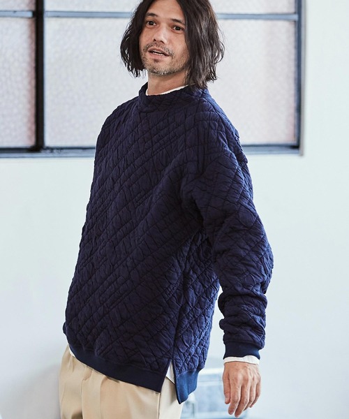 CAMBIO（カンビオ） トレーナー スウェット msw1341-幾何模様キルト