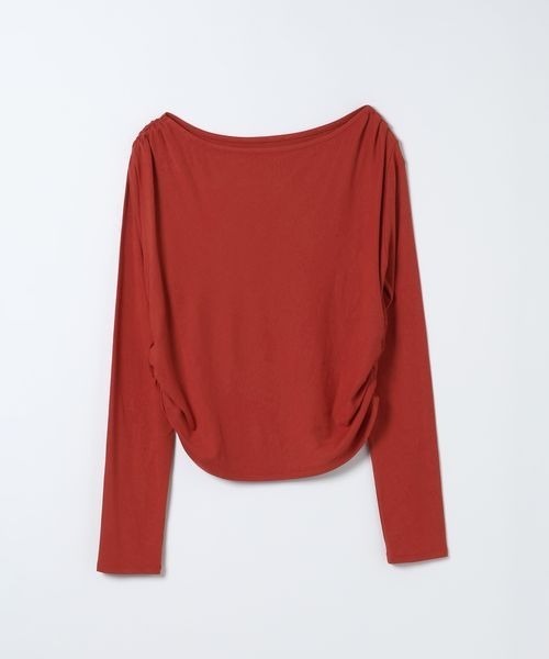 JEANASIS（ジーナシス） tシャツ アシメギャザーボートネックLS/594167