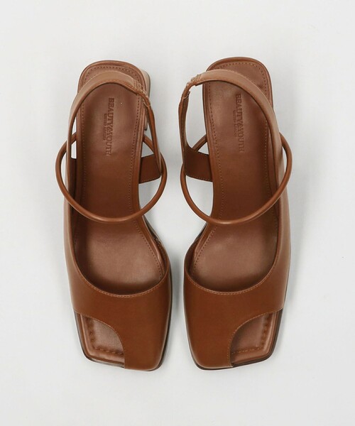 BEAUTY＆YOUTH UNITED ARROWS サンダル レザーライク オープントゥ