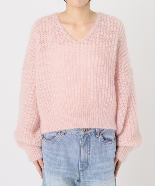 plage（プラージュ） ニット セーター キッドモヘヤMix カタアゼ V