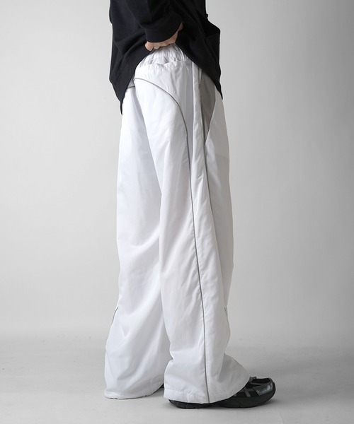 Confirm（コンファーム） パンツ Y2K 切替パイピングサイドライン 裾