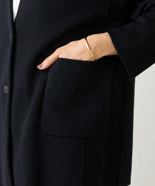 BEARDSLEY（ビアズリー） ノーカラーコート コート ウールスムース