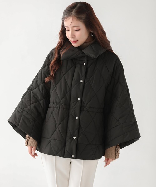 Fit more（フィットモア） ポンチョ 中綿キルティングポンチョ