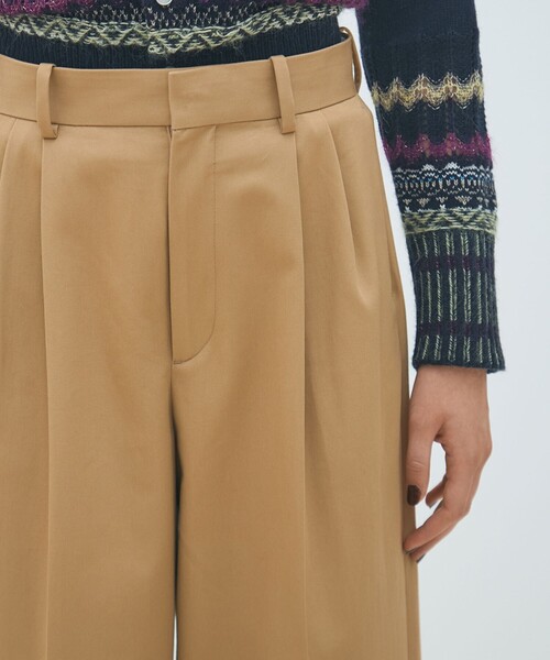 MACPHEE（マカフィー） チノパン コットンチノ タックストレートパンツ