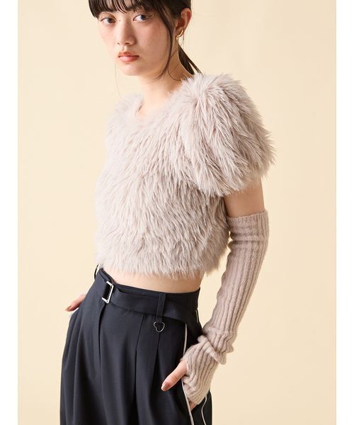 LILY BROWN（リリーブラウン） ニット セーター アームウォーマー付き
