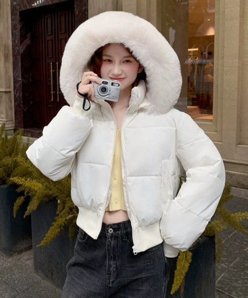 CELENA BEATS ダウンコート ダウンジャケット ファー付きショート