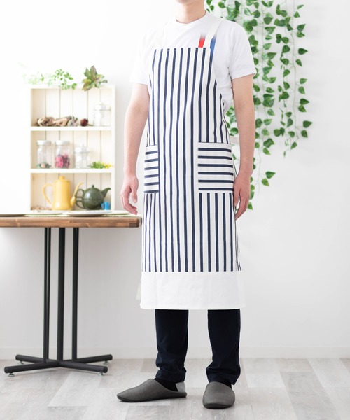 Jubilee（ジュビリー） エプロン 2ボタン ストライプエプロン メンズ